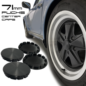 71mm Blank Plastic Center Caps Compatible with Porsche Fuchs Wheels
